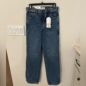 Zara Europe women’s jeans. High Rise Worker in medium blue. Size 2. EUR 34